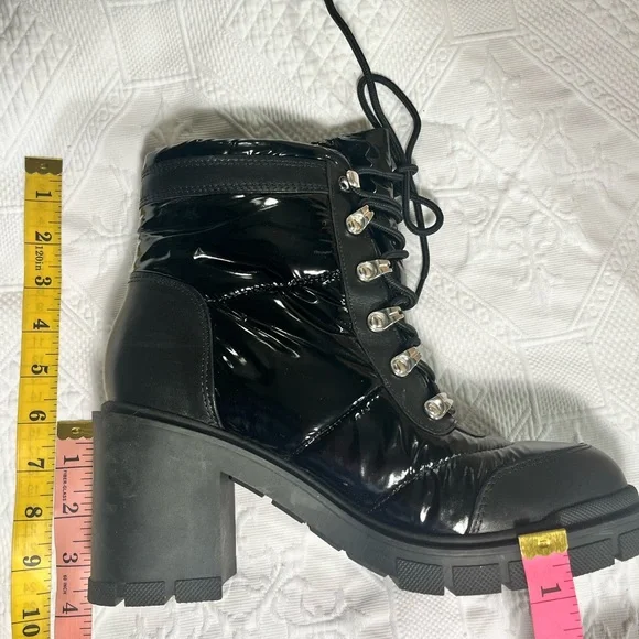 Marc Fisher Limited black combat boots- size 8.5 - Picture 6 of 15